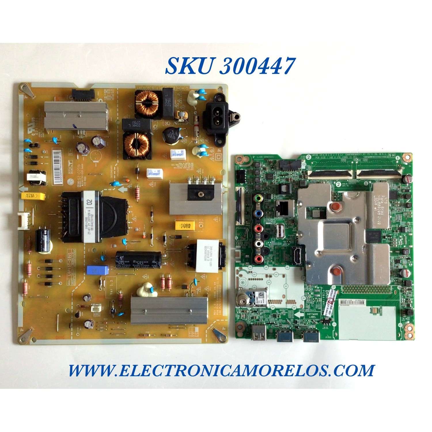 KIT DE TARJETAS PARA TV LG MAIN EBT66461304 / EAX69083603 / 1EEBT000-01ZX / RU14K5A033 / FUENTE EAY65769223 / EAX69083102 / PANEL NC650DQG-ABHX5 / MODELO 65UN6955ZUF.BUSFLKR